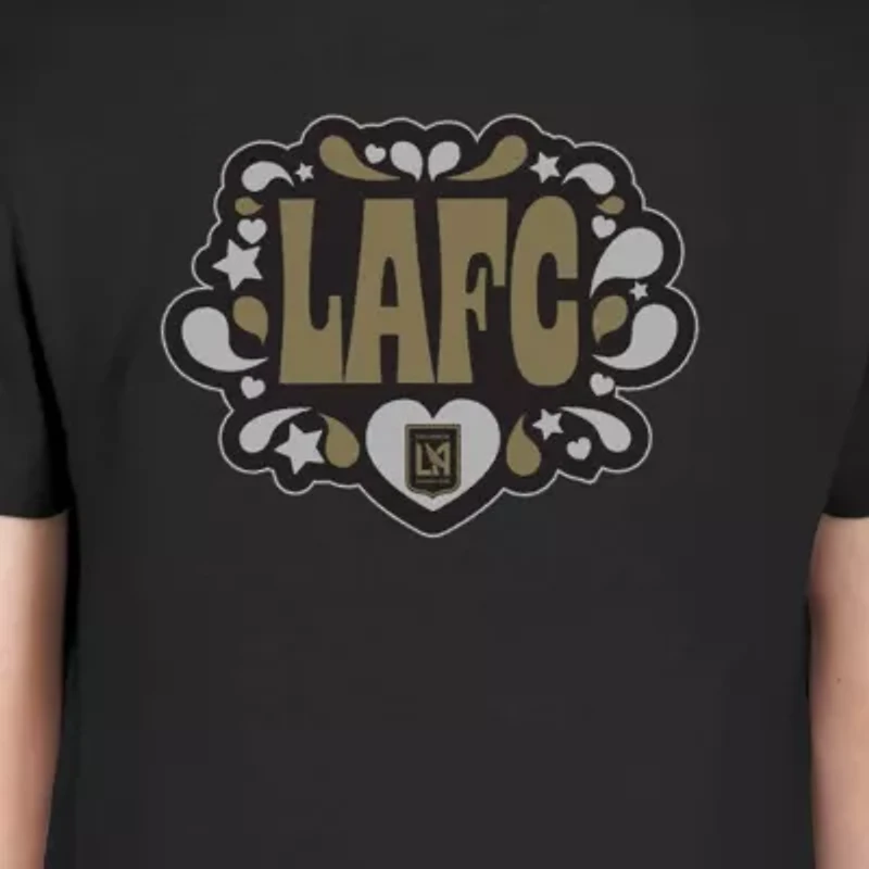 MLS Girls LAFC Bubble Heart T-Shirt