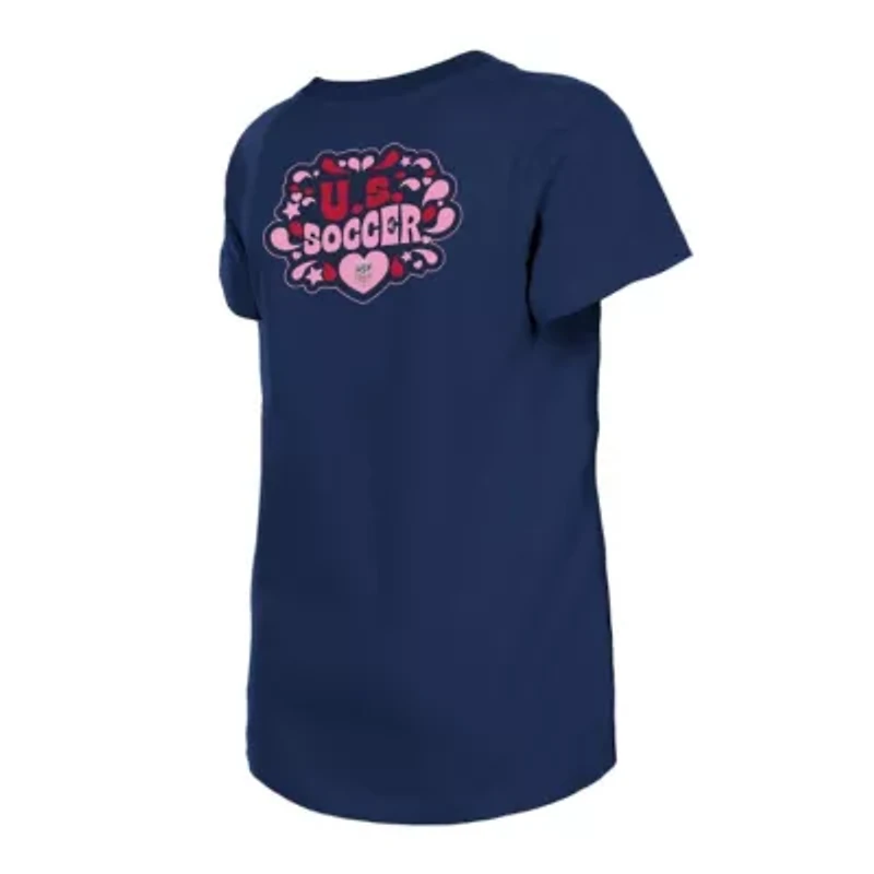 Soccer National Teams Girls USWNT Bubble Heart T-Shirt
