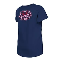 Soccer National Teams Girls USWNT Bubble Heart T-Shirt
