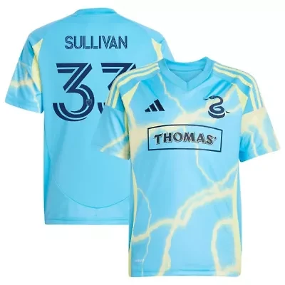 MLS Quinn Sullivan Philadelphia Union 2025 The Voltage Kit Replica Player Jersey