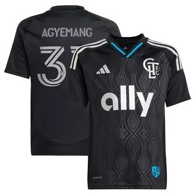 MLS Patrick Agyemang Charlotte FC 2025 Fortress Kit Replica Player Jersey