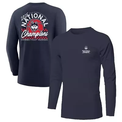 Connecticut Huskies NCAA UConn 2025 Basketball National s Fine Jersey Long Sleeve T-Shirt