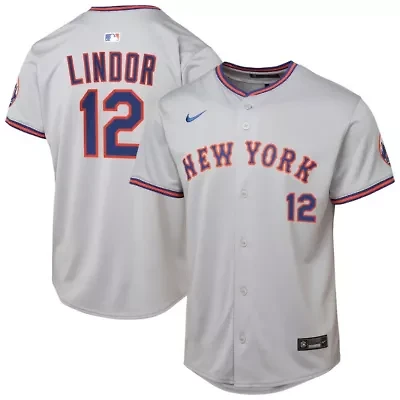 MLB Nike Francisco Lindor New York Mets Road Limited Jersey
