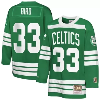NBA Larry Bird Kelly Boston Celtics Maxxed Out 2.0 Fashion Hockey Jersey