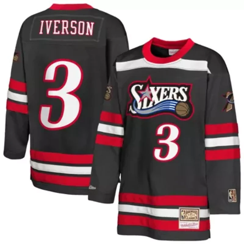 NBA Allen Iverson Philadelphia 76ers Maxxed Out 2.0 Fashion Hockey Jersey