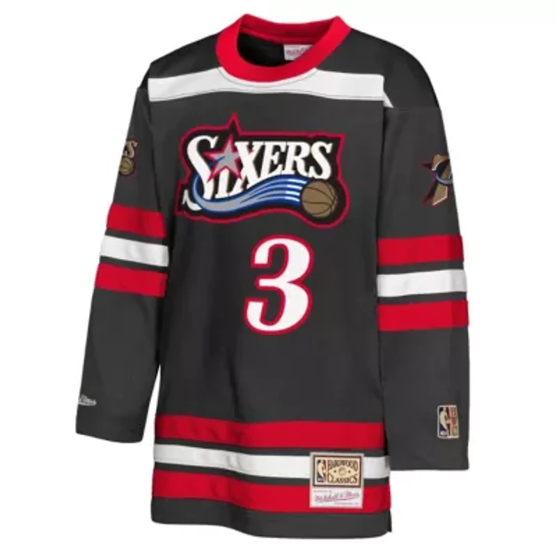 NBA Allen Iverson Philadelphia 76ers Maxxed Out 2.0 Fashion Hockey Jersey