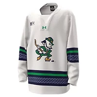NCAA Under Armour #42 Notre Dame Fighting Irish Alternate Leprechaun Replica Hockey Jersey