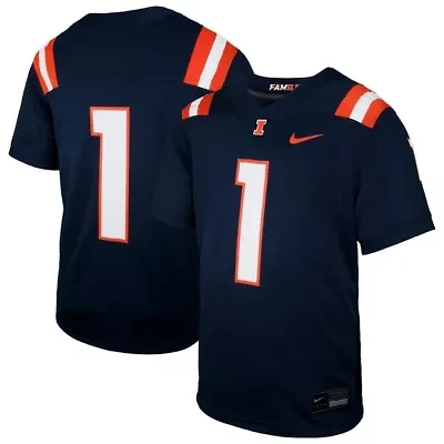 NCAA Nike #1 Illinois Fighting Illini Untouchable Replica Game Jersey