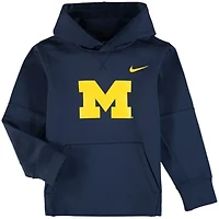 NCAA Nike Michigan Wolverines Logo KO Pullover Performance Hoodie