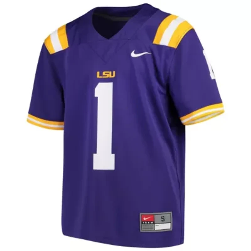 NCAA Nike #1 LSU Tigers Team Replica Football Jersey