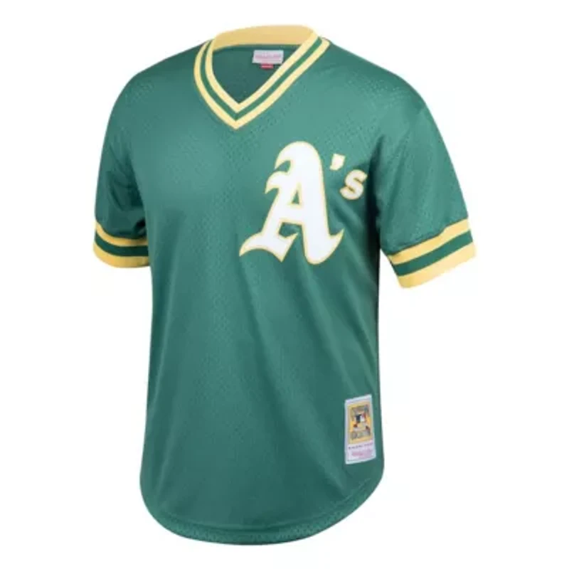 Oakland Athletics MLB Rickey Henderson Cooperstown Collection Mesh Batting Practice Jersey