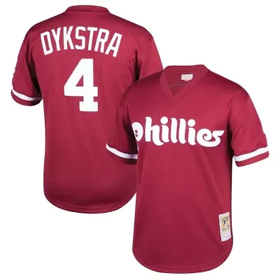 MLB Lenny Dykstra Philadelphia Phillies Cooperstown Collection Mesh Batting Practice Jersey