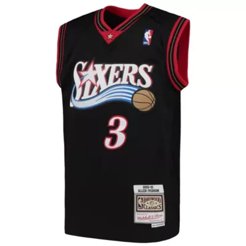 NBA Allen Iverson Philadelphia 76ers Hardwood Classics Swingman Throwback Jersey