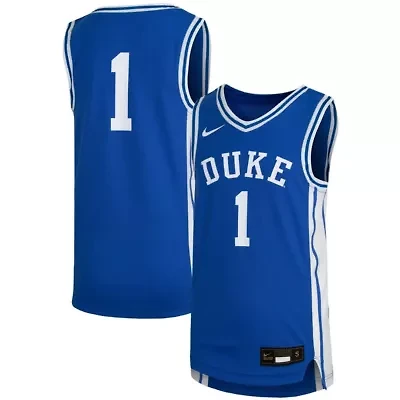 Duke Blue Devils NCAA Nike #1 Replica Team Basketball Jersey