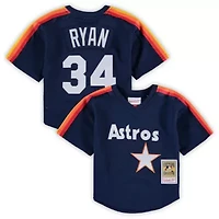 MLB Preschool & Nolan Ryan Houston Astros Cooperstown Collection Mesh Batting Practice Jersey
