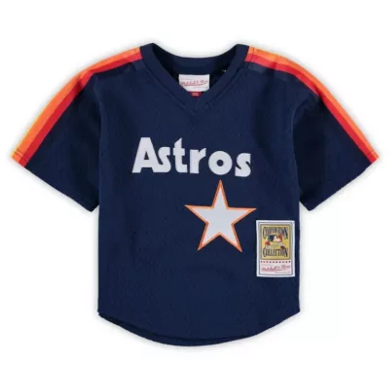 MLB Preschool & Nolan Ryan Houston Astros Cooperstown Collection Mesh Batting Practice Jersey