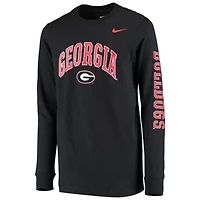 NCAA Nike Georgia Bulldogs Arch & Logo 2-Hit Long Sleeve T-Shirt