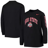 NCAA Nike Ohio State Buckeyes Arch & Logo 2-Hit Long Sleeve T-Shirt