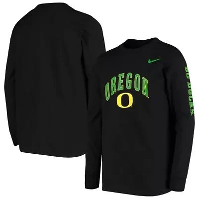 NCAA Nike Oregon Ducks Arch & Logo 2-Hit Long Sleeve T-Shirt