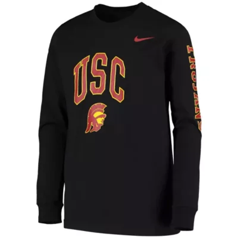 NCAA Nike USC Trojans Arch & Logo 2-Hit Long Sleeve T-Shirt
