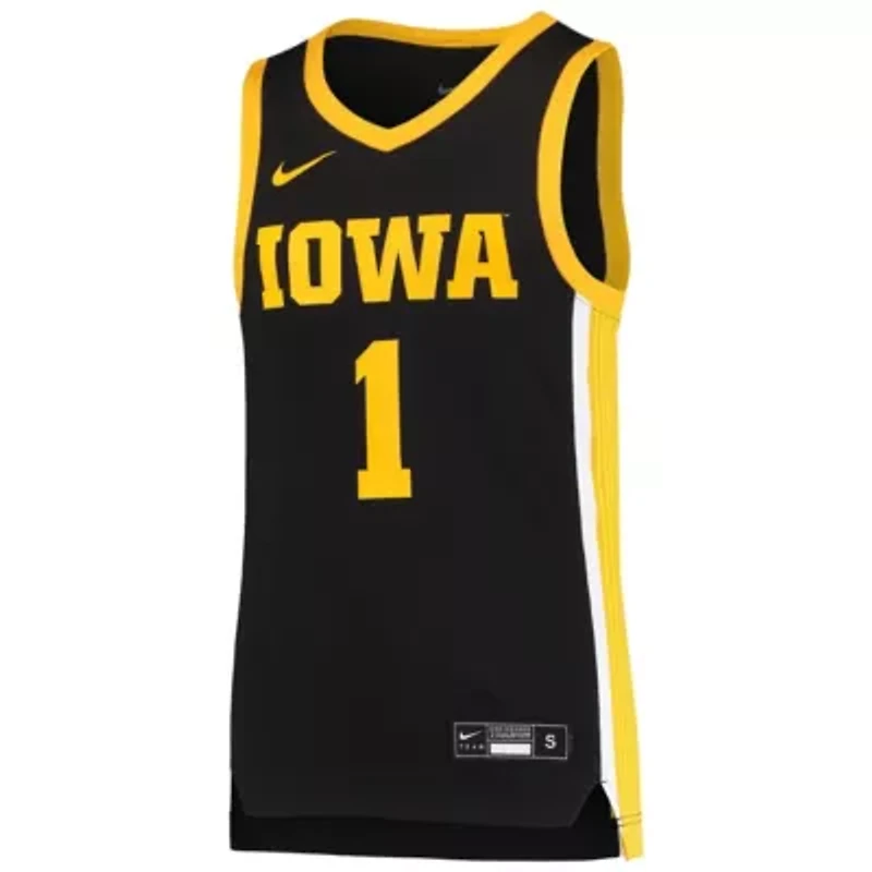 NCAA Nike #1 Iowa Hawkeyes Team Replica Basketball Jersey