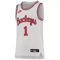 NCAA Nike #1 Ohio State Buckeyes Throwback Team Replica Basketball Jersey