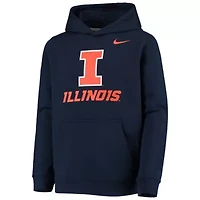 NCAA Nike Illinois Fighting Illini Stadium Club Fleece Pullover Hoodie
