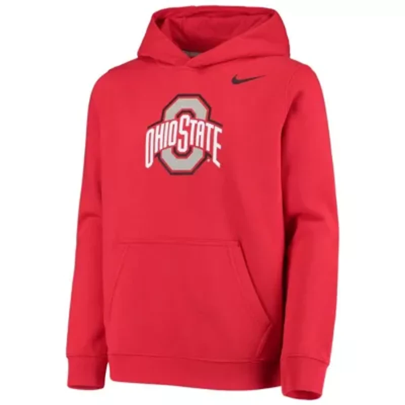 NCAA Nike Ohio State Buckeyes Stadium Club Fleece Pullover Hoodie