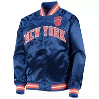 NBA New York Knicks Hardwood Classics Satin Raglan Full-Snap Jacket
