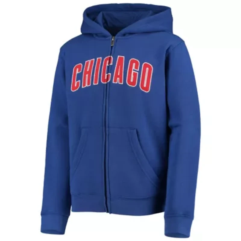 MLB Chicago Cubs Team Wordmark Full-Zip Hoodie