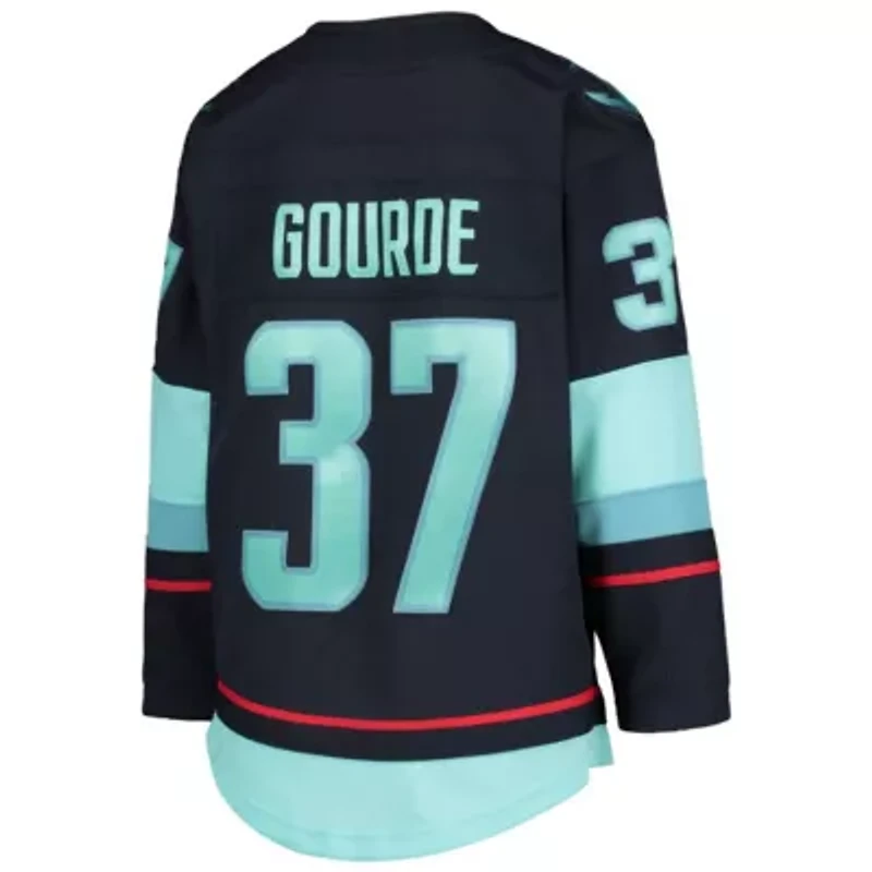 NHL Yanni Gourde Deep Sea Seattle Kraken Home Premier Player Jersey
