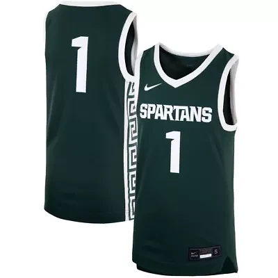 NCAA Nike #1 Michigan State Spartans Team Replica Basketball Jersey