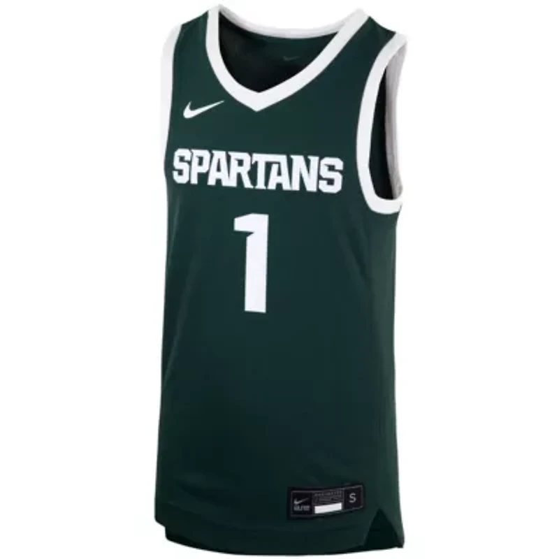 NCAA Nike #1 Michigan State Spartans Team Replica Basketball Jersey