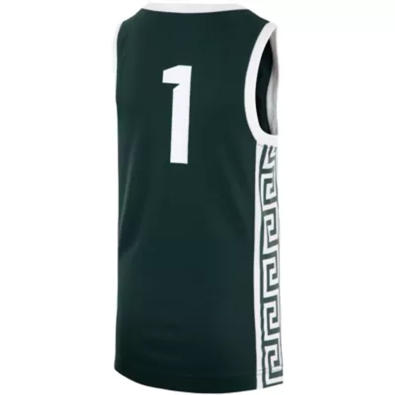 NCAA Nike #1 Michigan State Spartans Team Replica Basketball Jersey