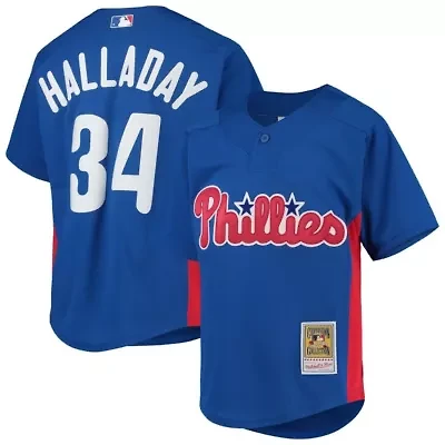 MLB Roy Halladay Philadelphia Phillies Cooperstown Collection Mesh Batting Practice Jersey