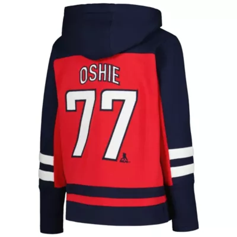 NHL TJ Oshie Washington Capitals Ageless Must-Have V-Neck Name & Number Pullover Hoodie