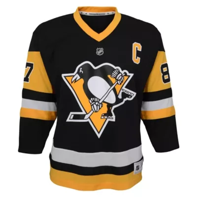 NHL Sidney Crosby Pittsburgh Penguins Captain Patch Home Replica Player Jersey
