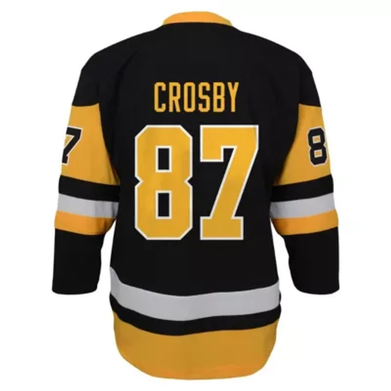 NHL Sidney Crosby Pittsburgh Penguins Captain Patch Home Replica Player Jersey