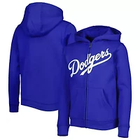 MLB Los Angeles Dodgers Wordmark Full-Zip Fleece Hoodie