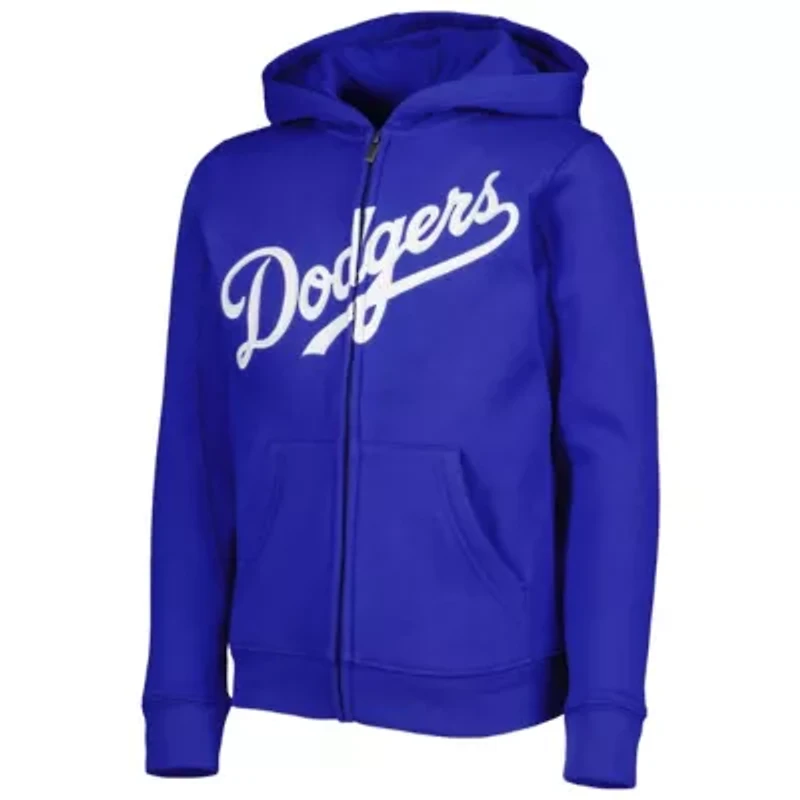MLB Los Angeles Dodgers Wordmark Full-Zip Fleece Hoodie