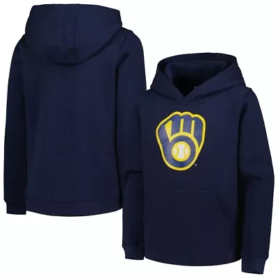 MLB Milwaukee Brewers Team Primary Logo Pullover Hoodie