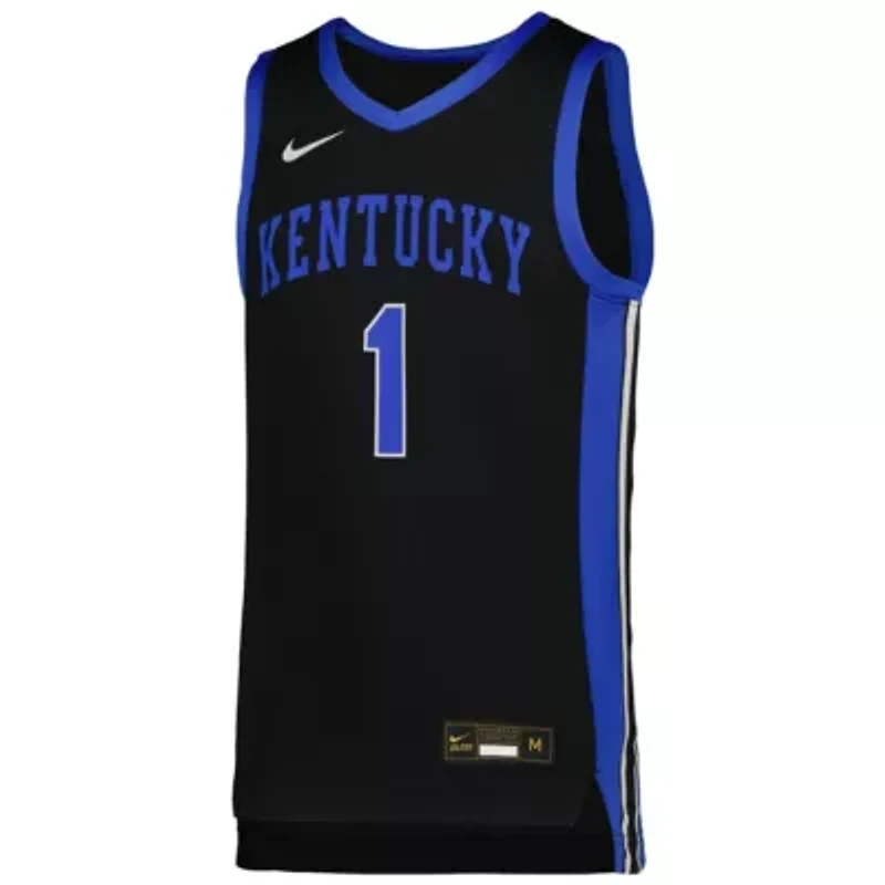 NCAA Nike #1 Kentucky Wildcats Icon Replica Basketball Jersey