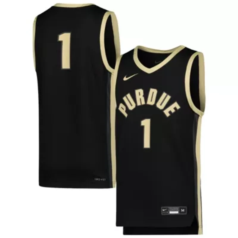NCAA Nike #1 Purdue Boilermakers Icon Replica Basketball Jersey
