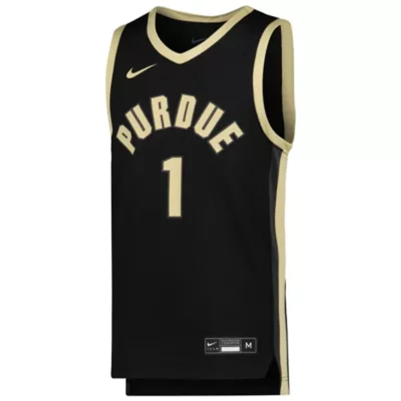 NCAA Nike #1 Purdue Boilermakers Icon Replica Basketball Jersey