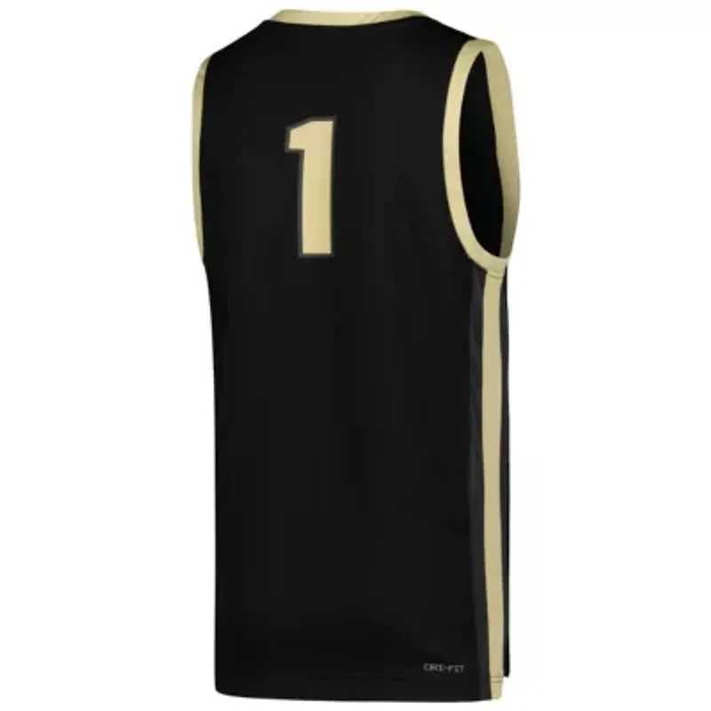 NCAA Nike #1 Purdue Boilermakers Icon Replica Basketball Jersey
