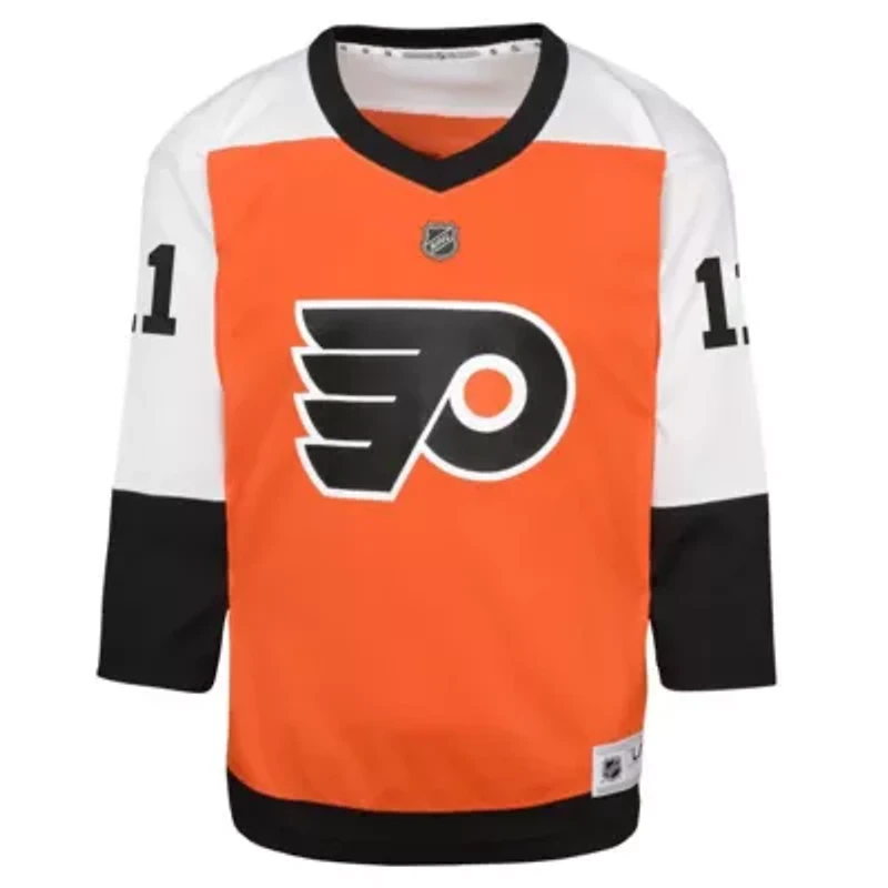 NHL Travis Konecny Burnt Philadelphia Flyers Home Replica Player Jersey