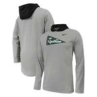 NCAA Nike Michigan State Spartans Sideline Performance Long Sleeve Hoodie T-Shirt