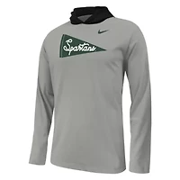 NCAA Nike Michigan State Spartans Sideline Performance Long Sleeve Hoodie T-Shirt
