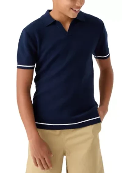 Boys 8-20 Sweater Knit Polo Shirt