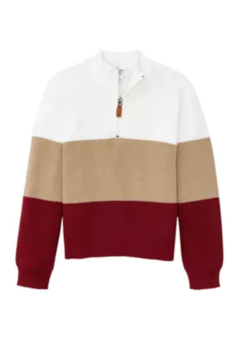 Boys 4-7 Striped Pullover Sweater